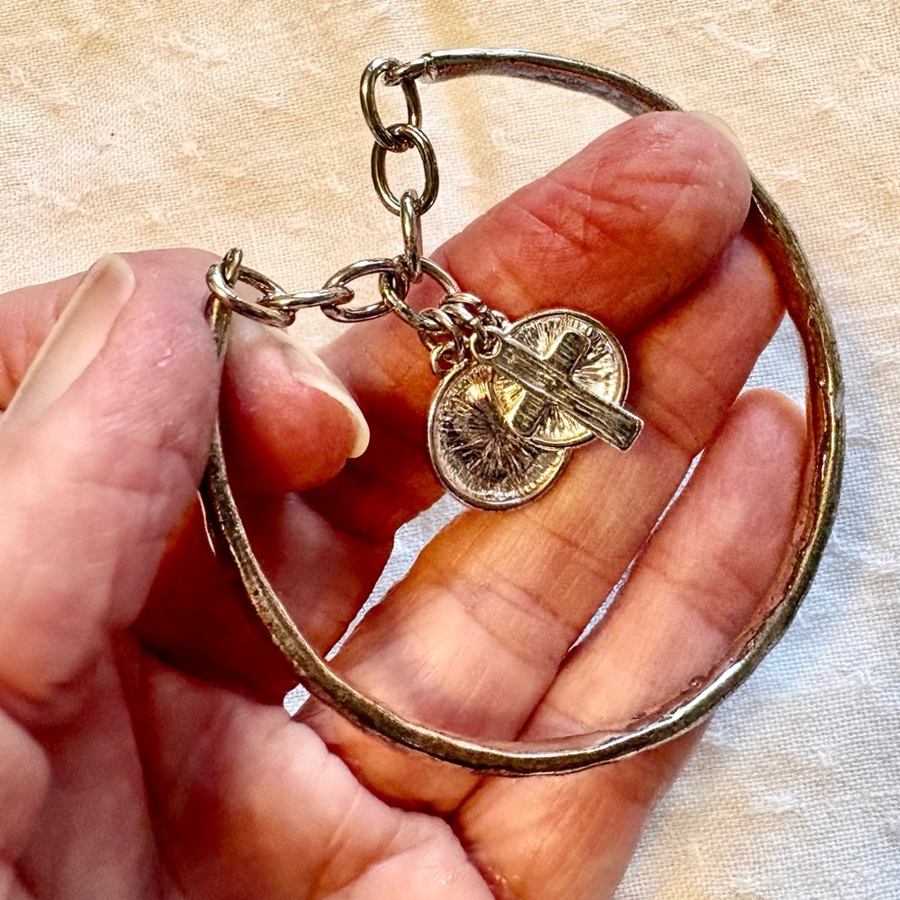 Silver Charm Bangle Bracelet - Picture 2 of 6